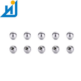 China bolas de acero redondas los 30MM inoxidables de los 2MM con el chorreo de arena roscado M2 del agujero del tornillo fábrica